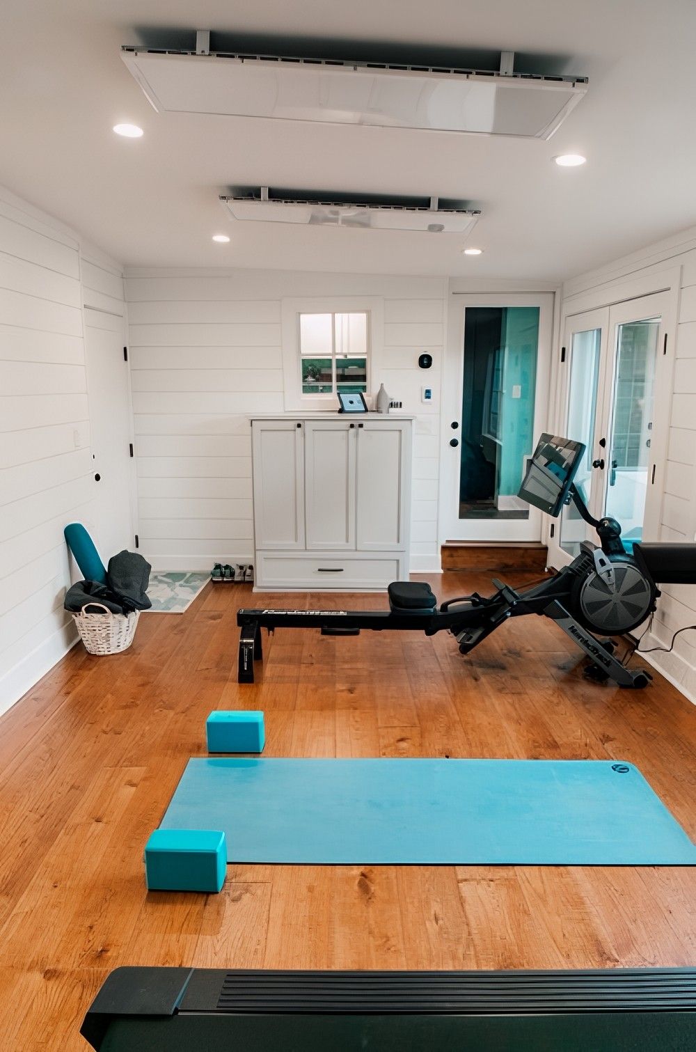 Tiffany Blue Workout Room by Jennifer Ryan Design
