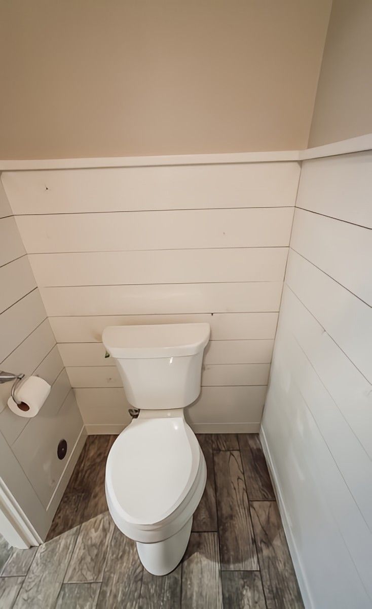 Shiplap Powder Room by Jennifer Ryan Design