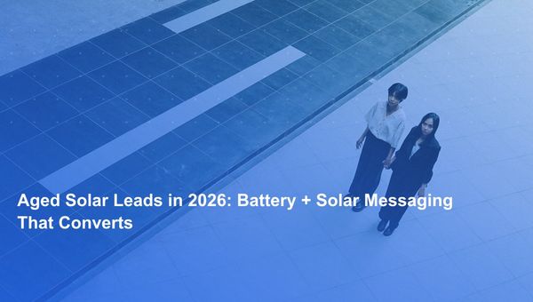 Aged Solar Leads in 2026: Battery + Solar Messaging That Converts