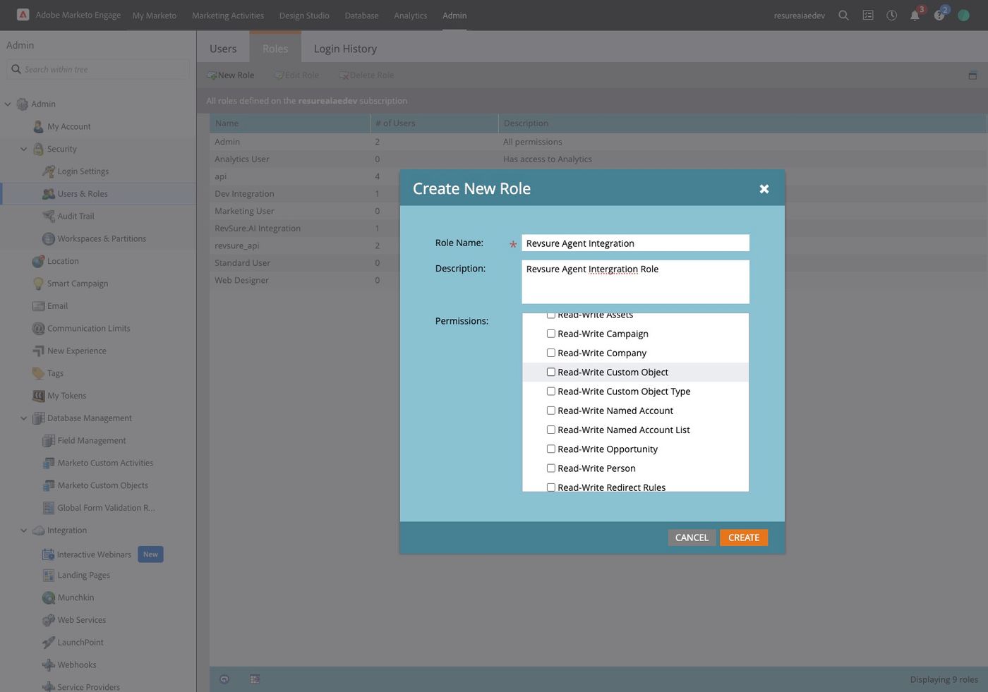 Configure Marketo Integration for Agent Writeback (figure 17)