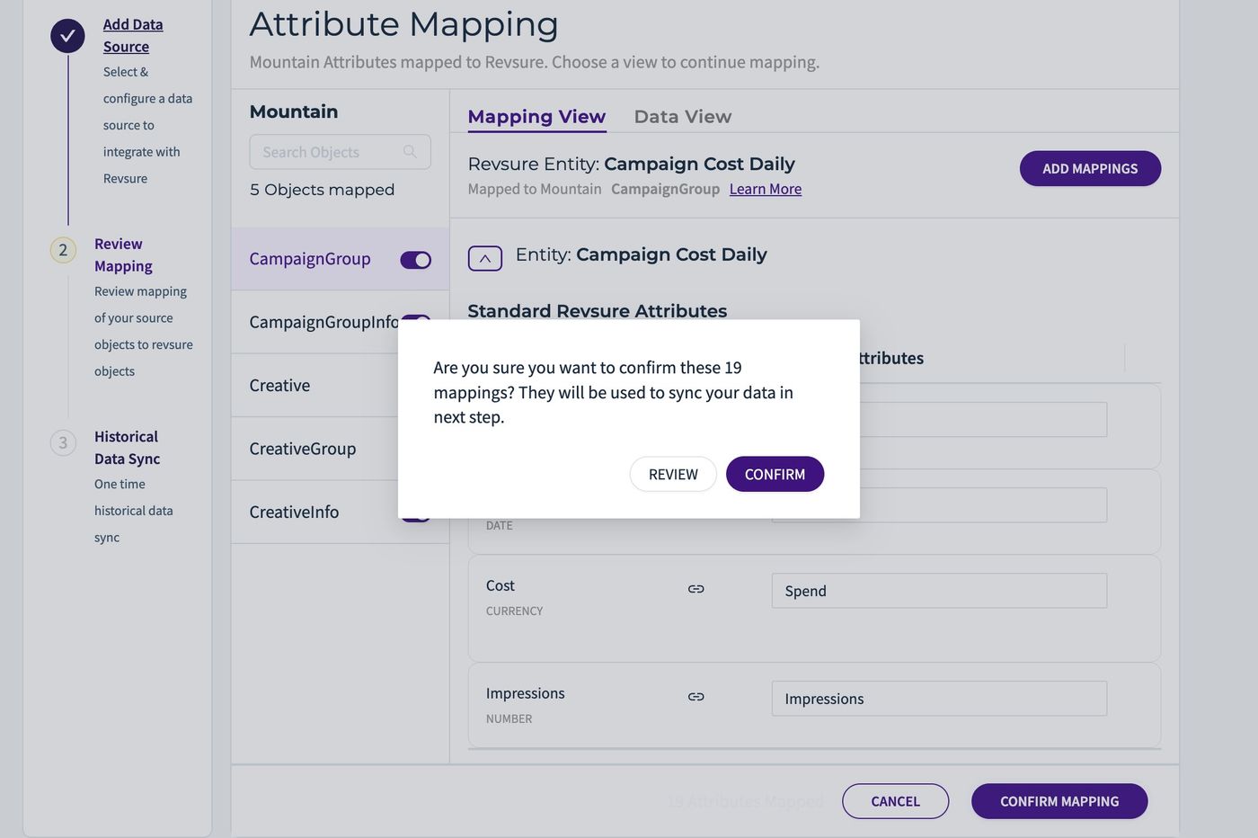 RevSure Mountain Integration Implementation Guide (figure 15)
