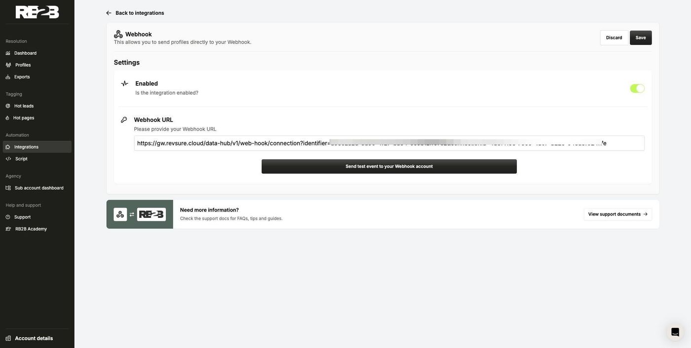 RevSure RB2B Integration Implementation Guide (figure 13)