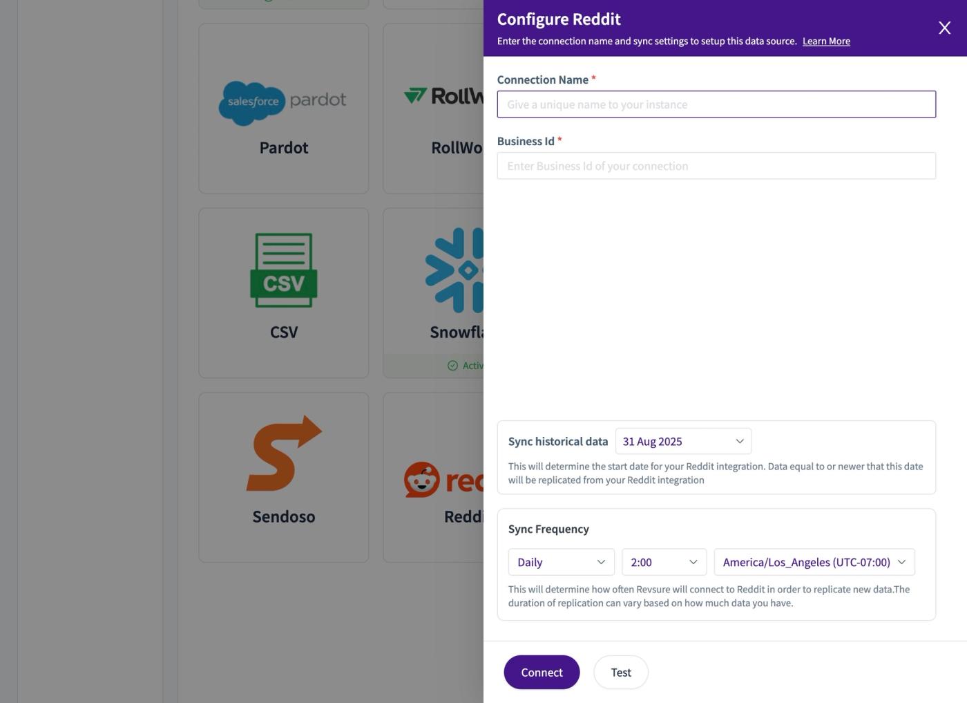 How to Add Reddit Data Source to RevSure (figure 5)