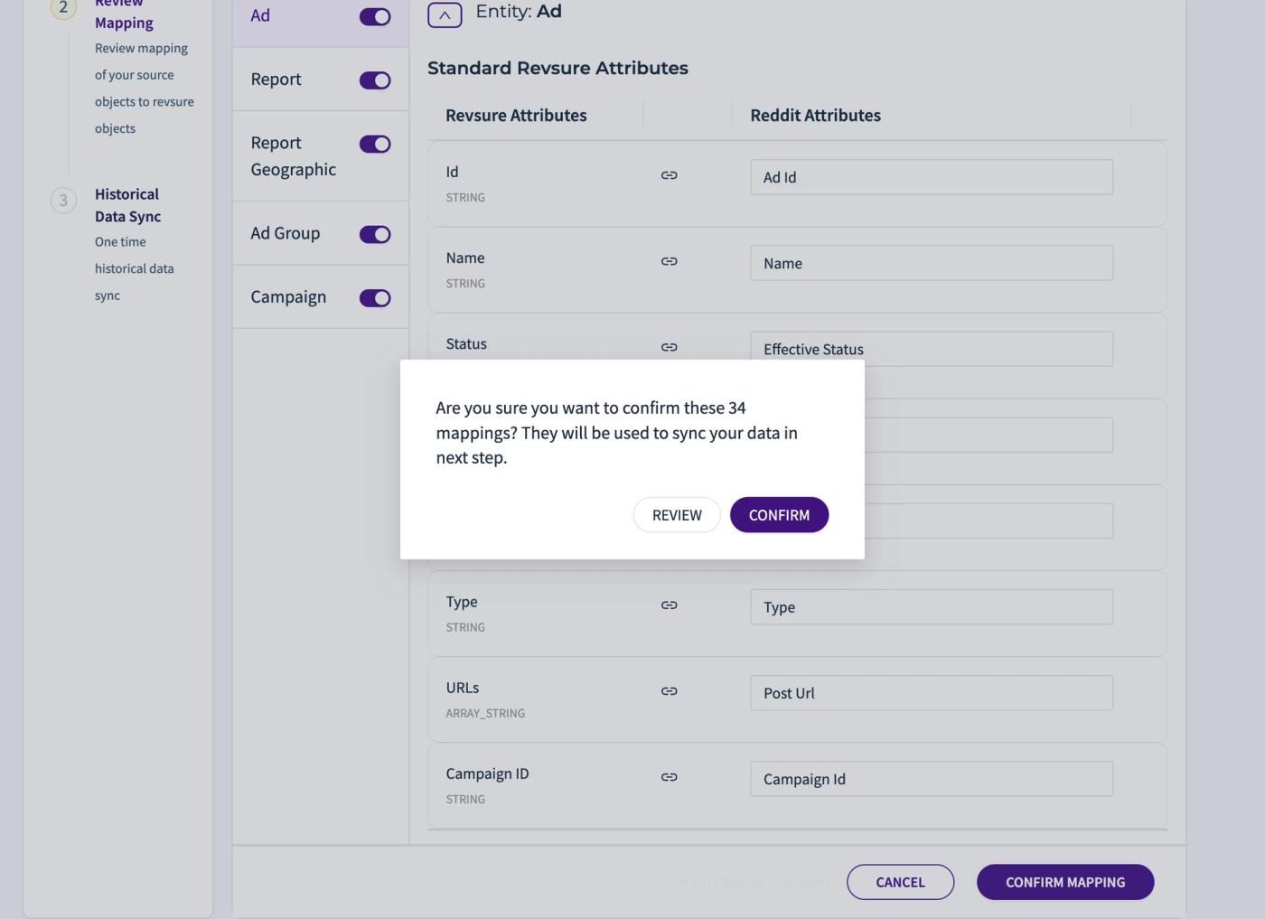 How to Add Reddit Data Source to RevSure (figure 16)