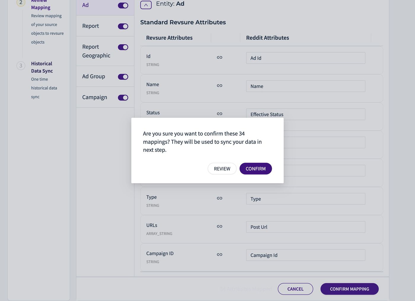 How to Add Reddit Data Source to RevSure (figure 16)