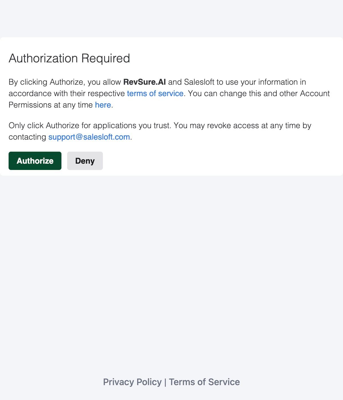 RevSure Salesloft Integration Implementation Guide (figure 6)