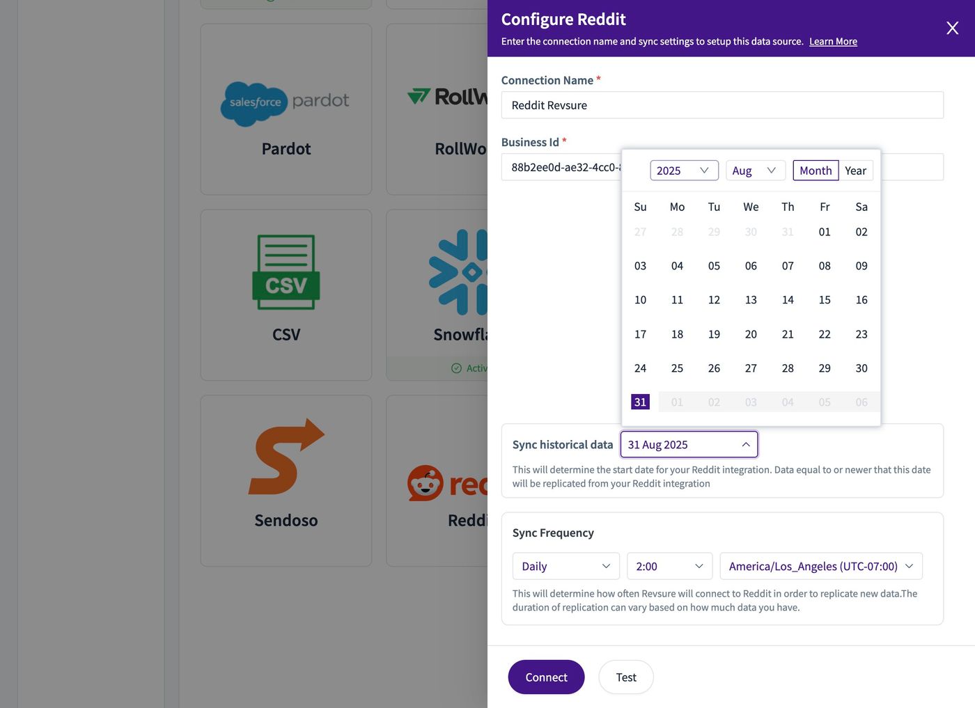 How to Add Reddit Data Source to RevSure (figure 11)