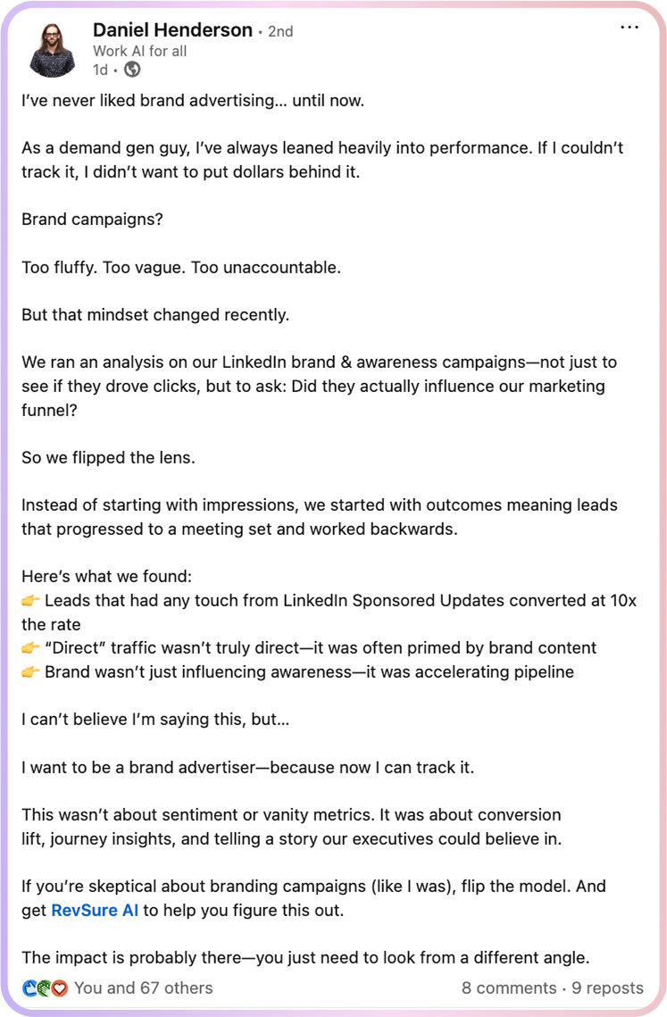 From Fluff to Funnel: Why Brand Advertising Deserves a Second Look