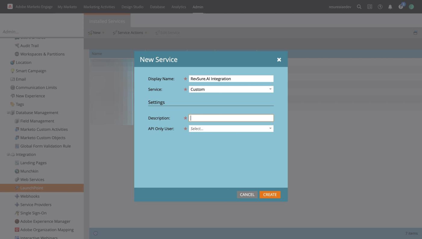 RevSure Marketo Integration Implementation Guide (figure 34)