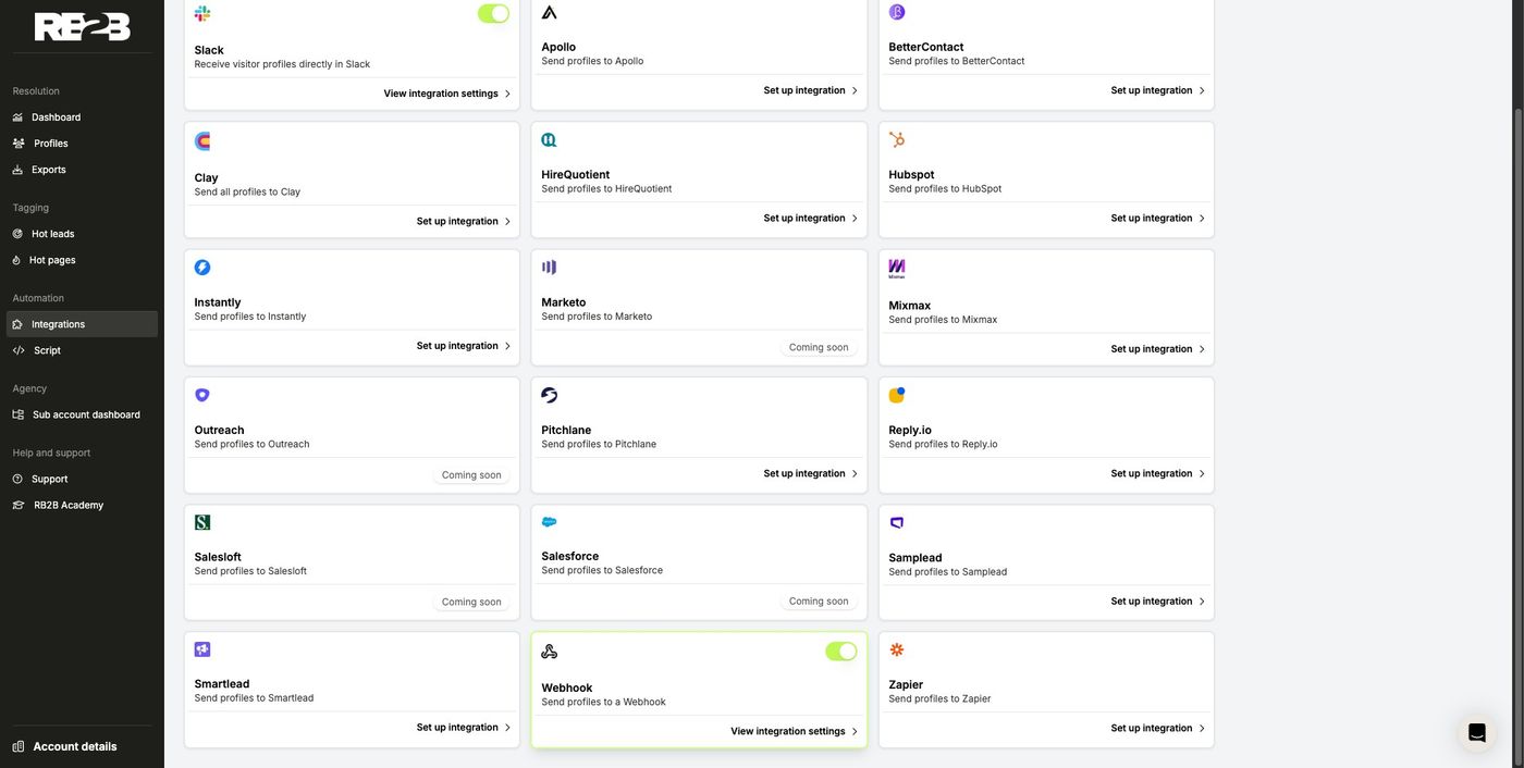 RevSure RB2B Integration Implementation Guide (figure 12)