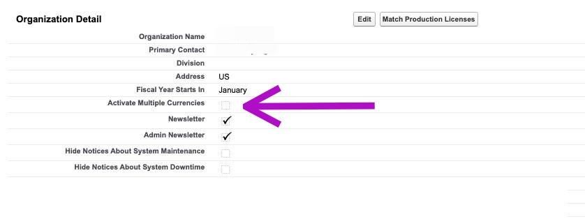 How to check if Multi-Currency is enabled in Salesforce (figure 4)