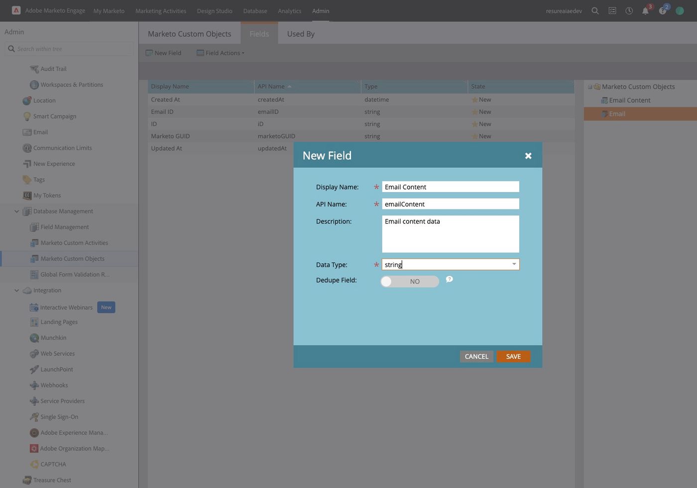 Configure Marketo Integration for Agent Writeback (figure 59)