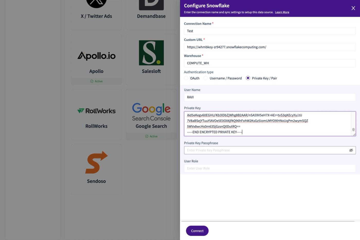 Revsure Snowflake Integration Implementation Guide : RSA Private Key Auth (figure 11)