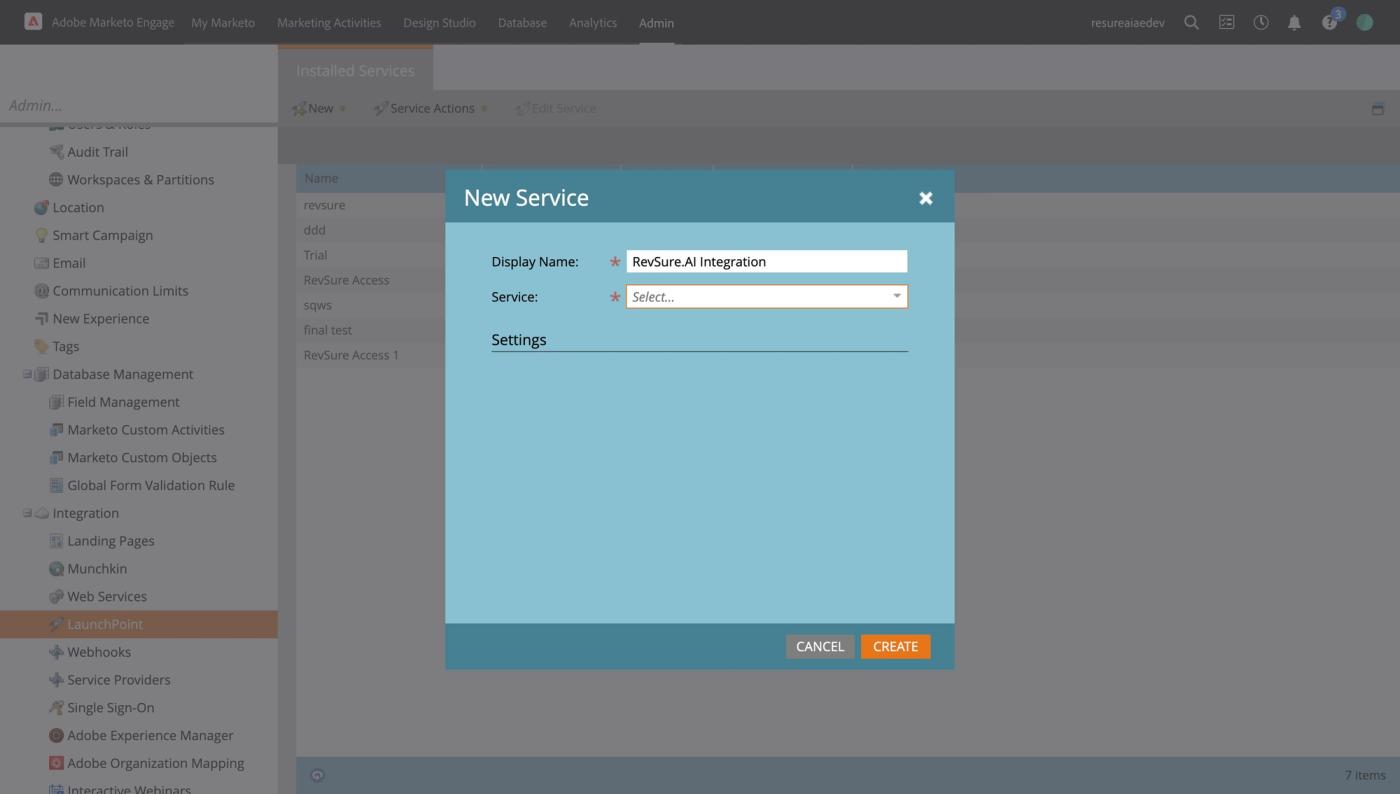RevSure Marketo Integration Implementation Guide (figure 32)