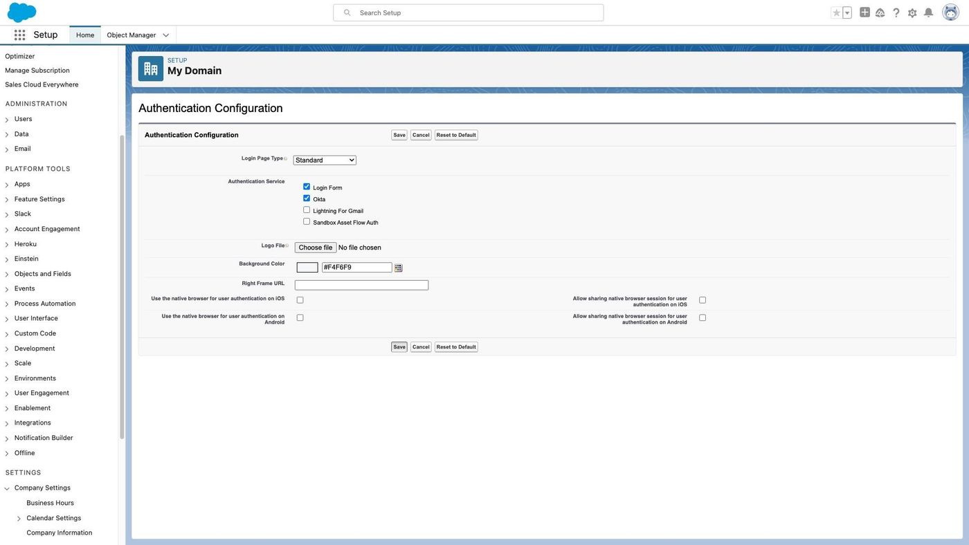 How to configure "Login with SSO" in Salesforce (figure 6)