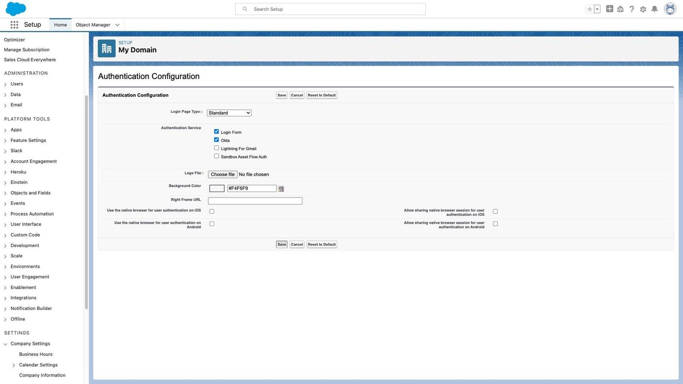 How to configure "Login with SSO" in Salesforce (figure 6)