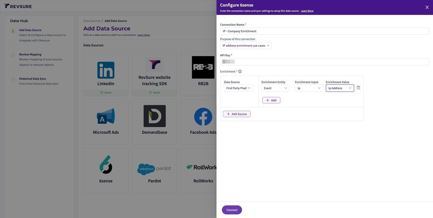 RevSure 6sense Company Identification Enrichment Integration Implementation Guide (figure 8)