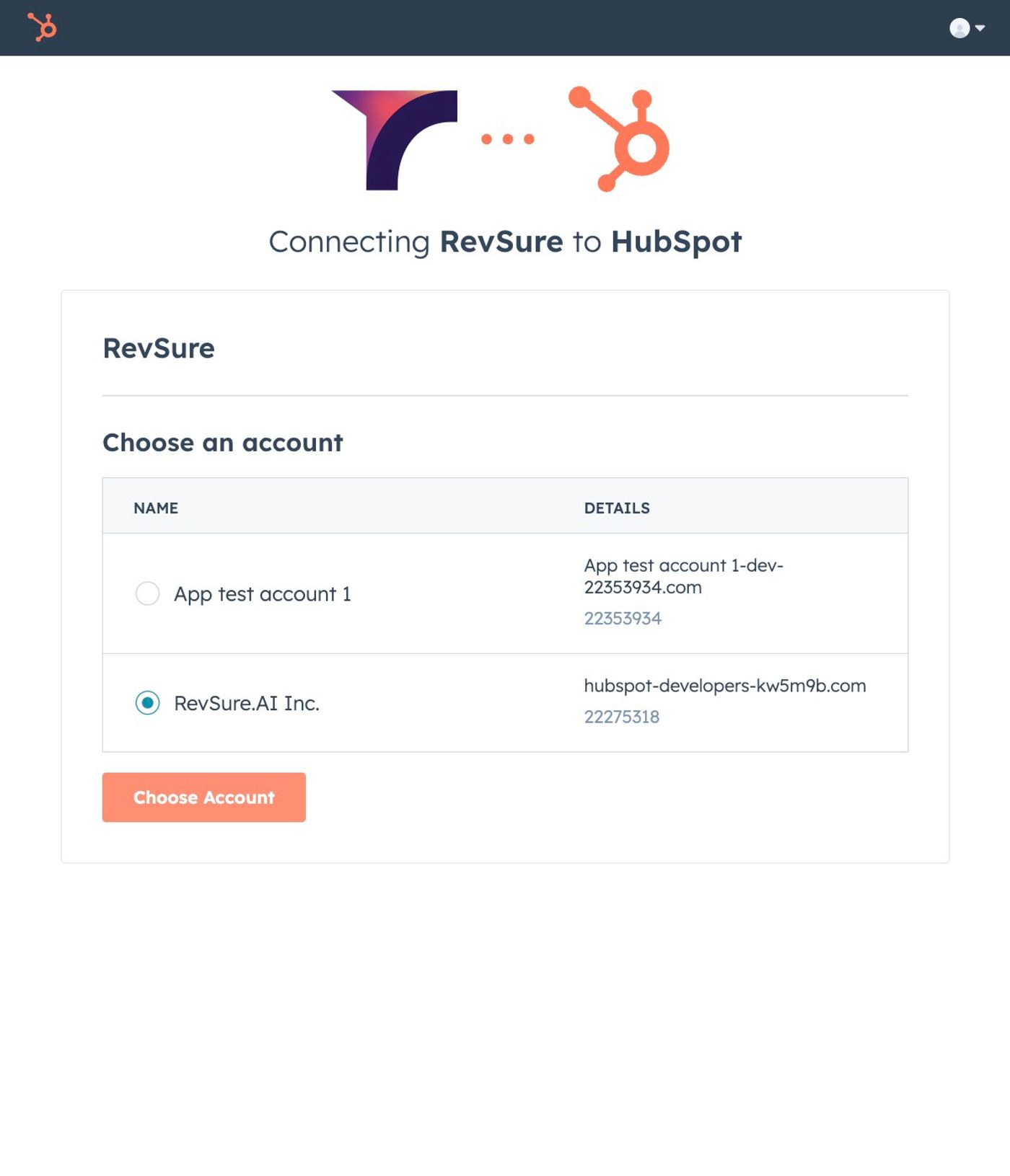 RevSure Hubspot Integration Implementation Guide (figure 9)