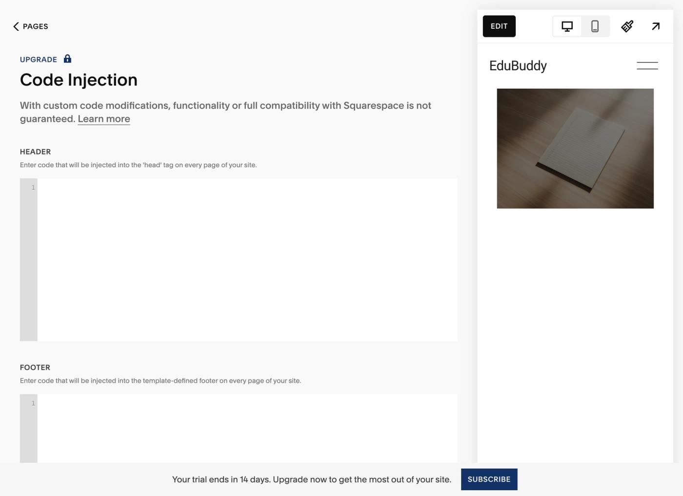 How to Add RevSure First Party Pixel into your SquareSpace Website (figure 5)