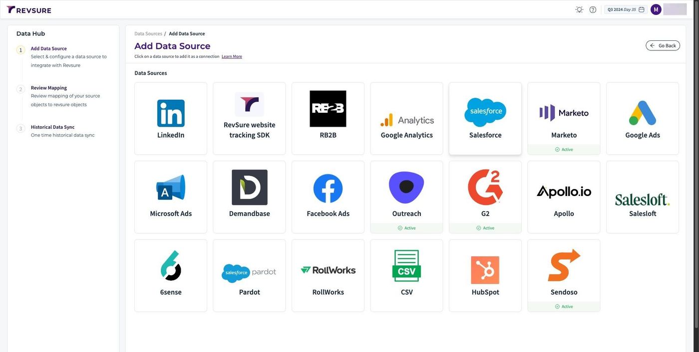 How to Add a Salesforce Data Source in Data Hub (figure 1)