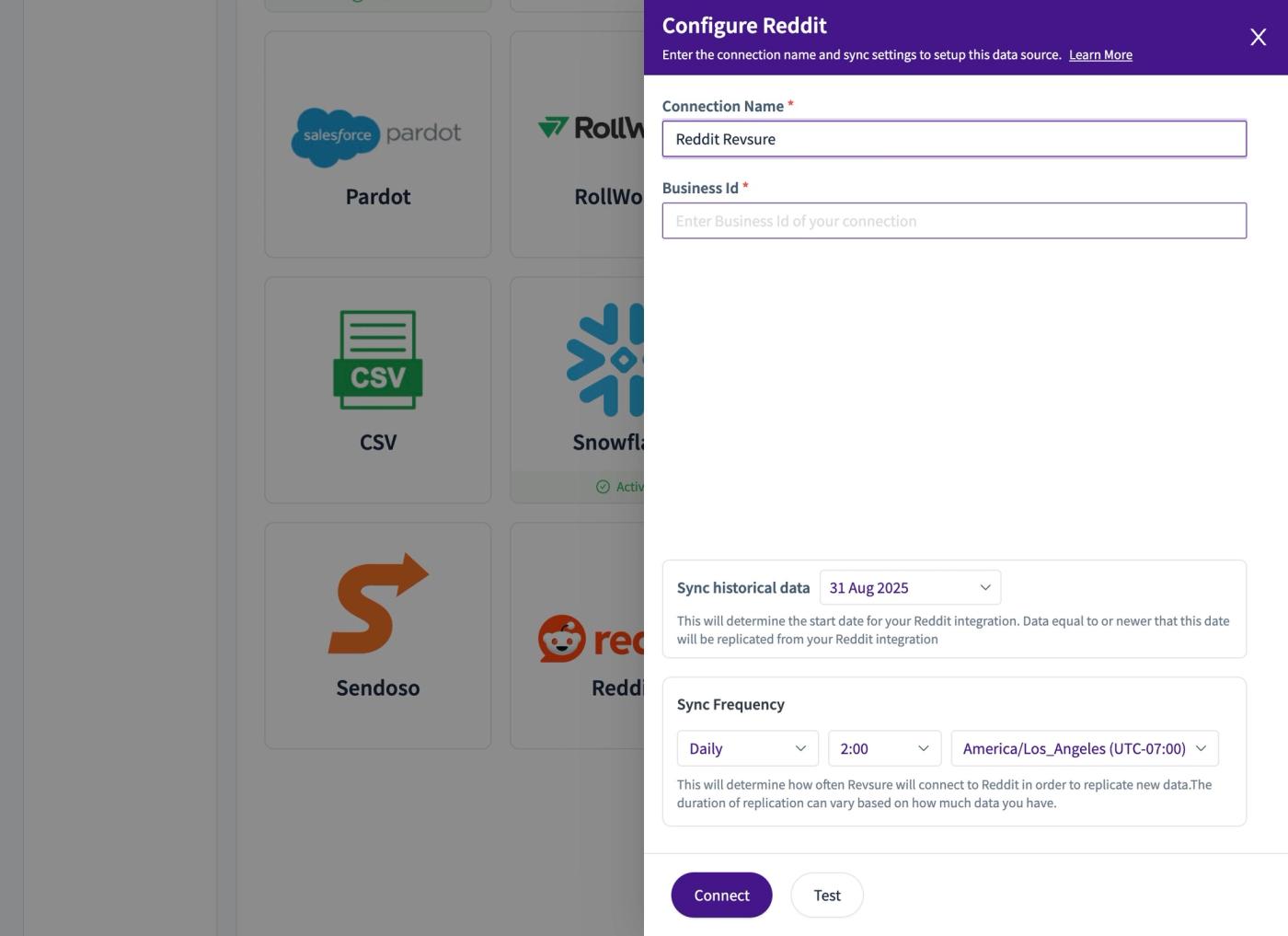 How to Add Reddit Data Source to RevSure (figure 9)