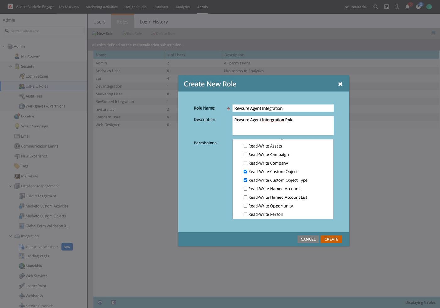 Configure Marketo Integration for Agent Writeback (figure 19)