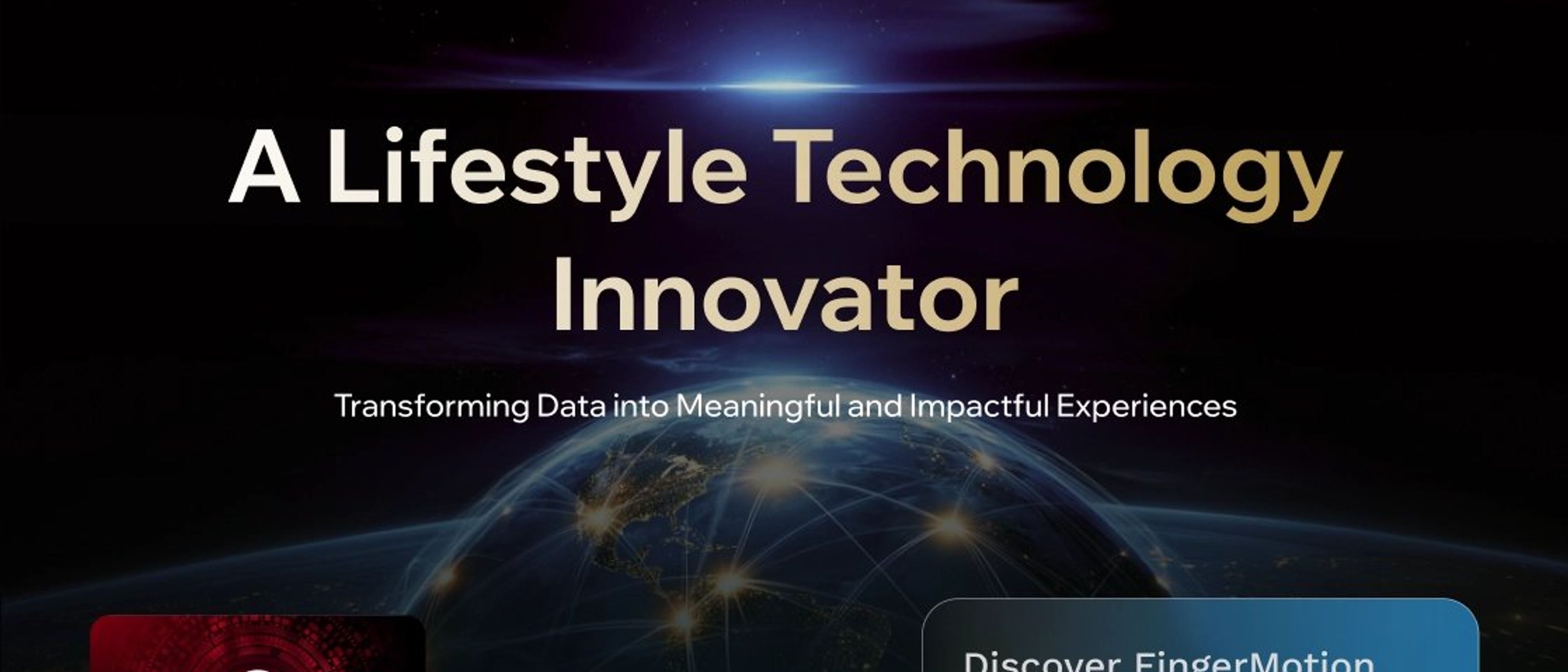 FingerMotion website concept: A lifestyle technology innovator