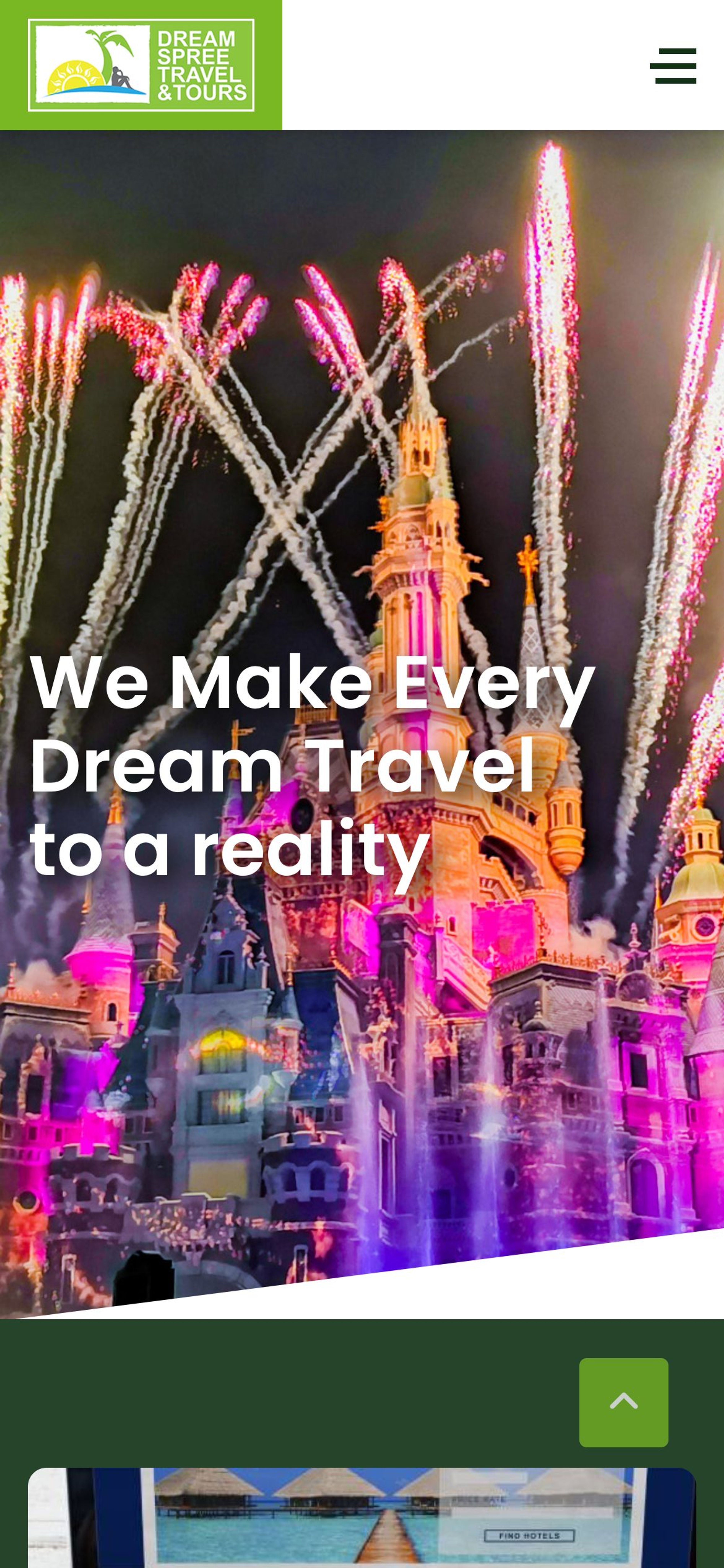 Current Dreamspree site on a phone