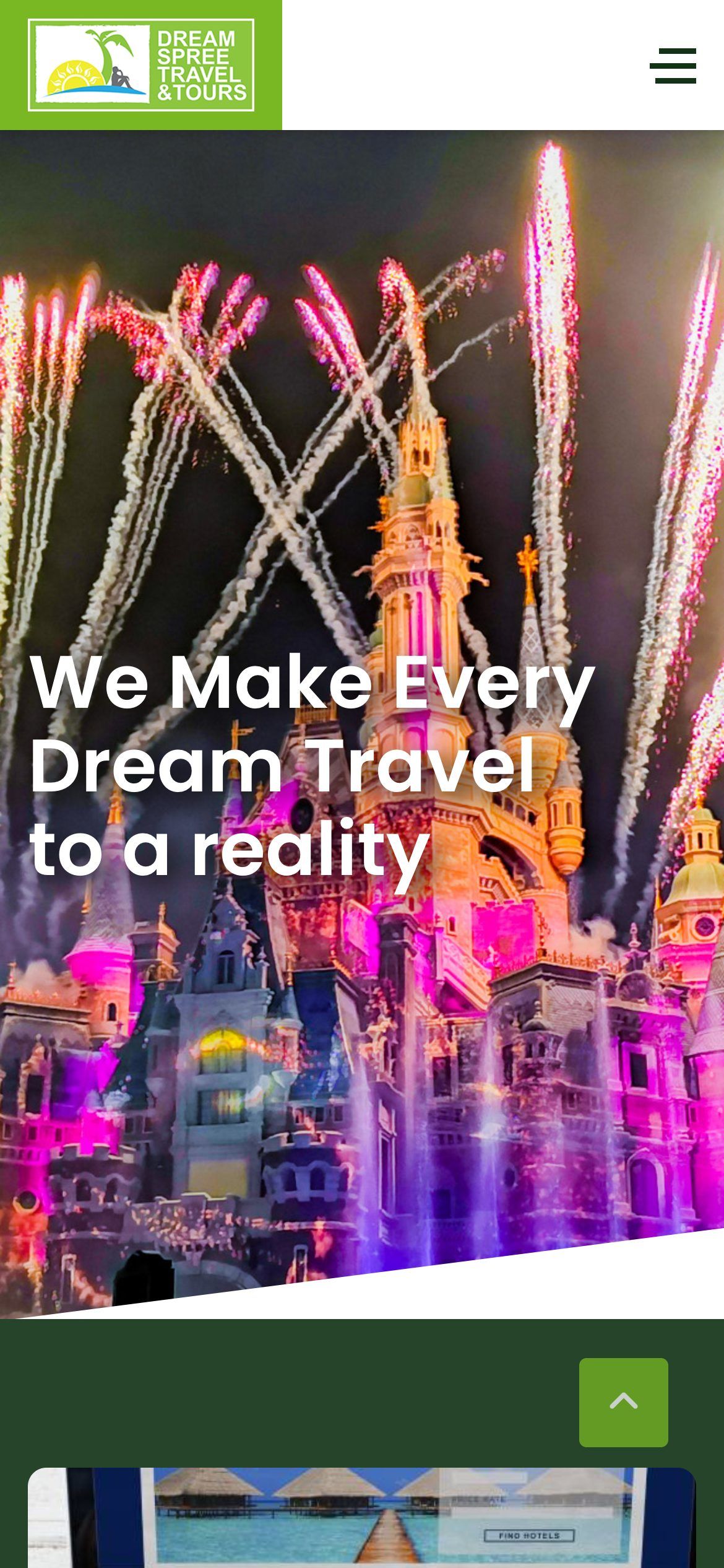 Current Dreamspree site on a phone