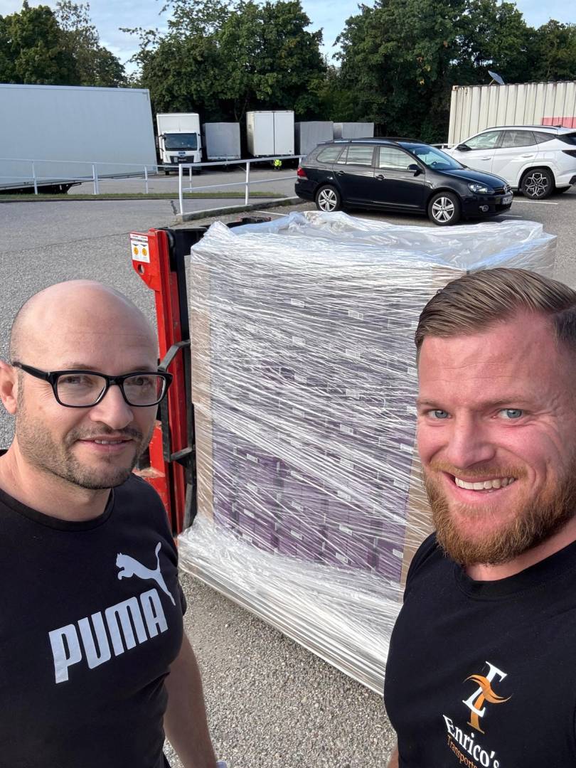 pallet gelost in Duitsland
