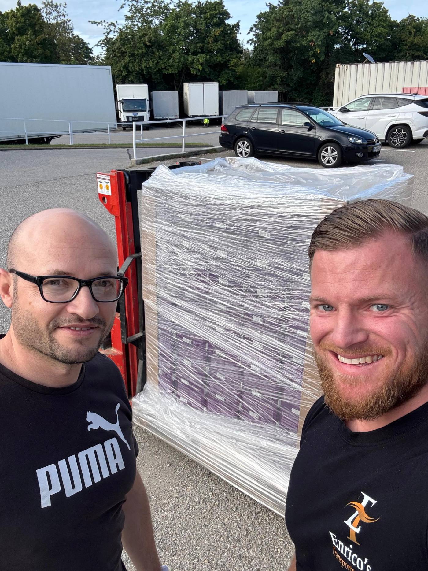 pallet gelost in Duitsland