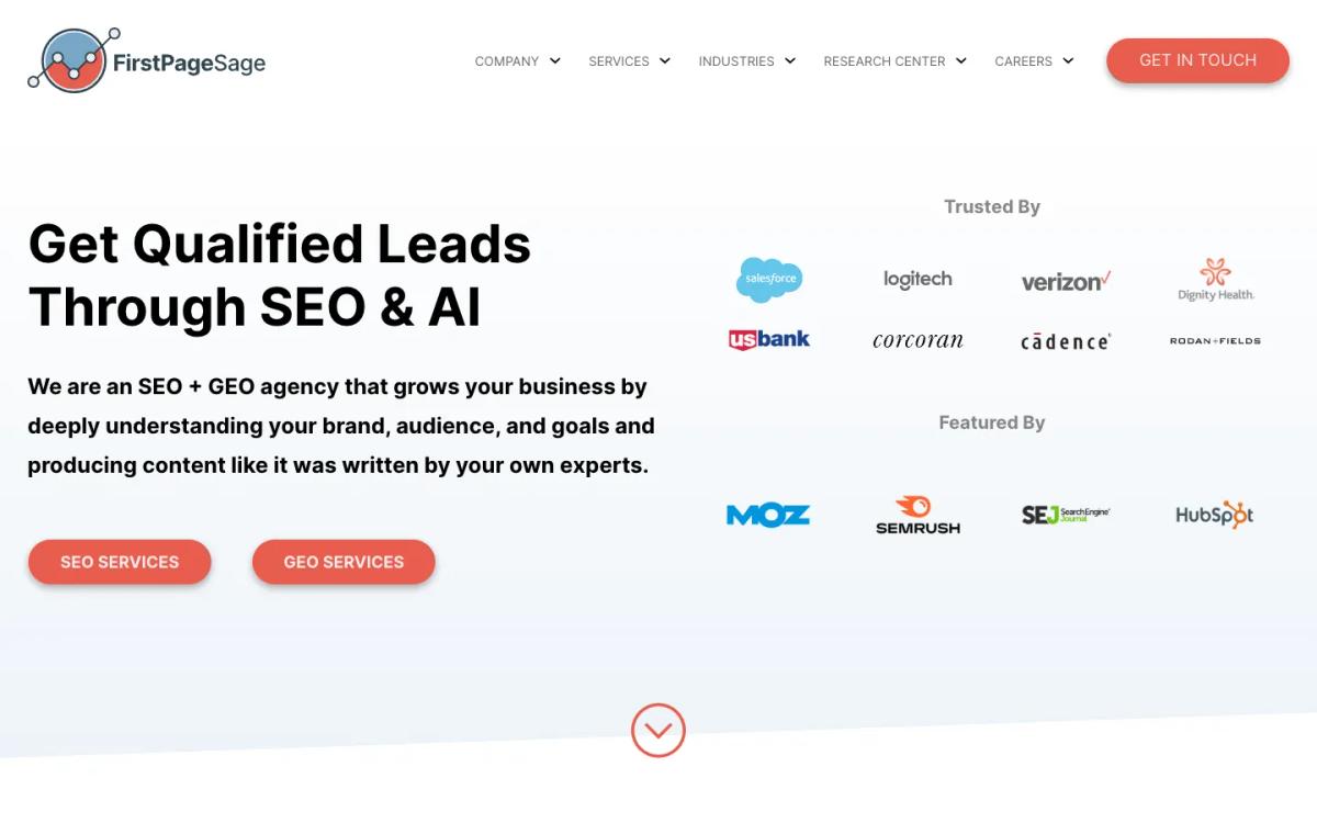 First Page Sage homepage