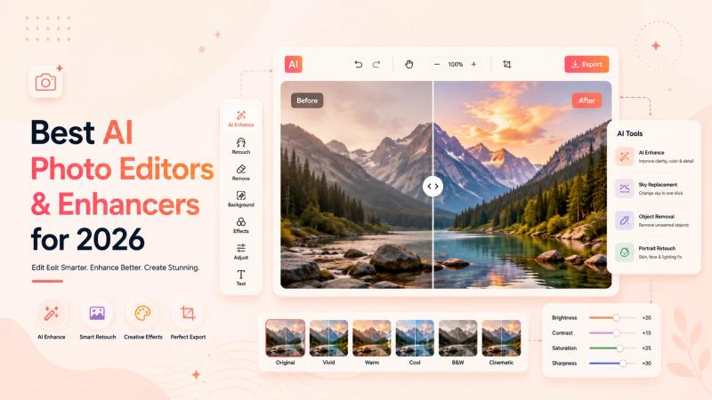 7 Best AI Photo Editors & Enhancers for 2026 (Tested & Ranked)