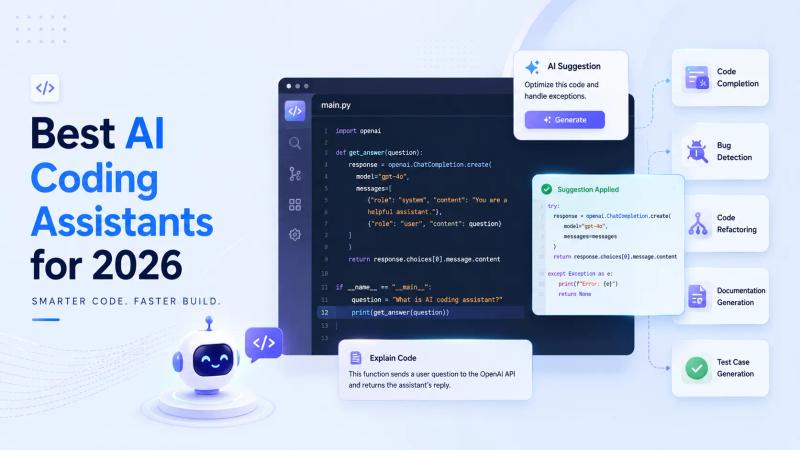 8 Best AI Coding Assistants for 2026 (Tested & Ranked)