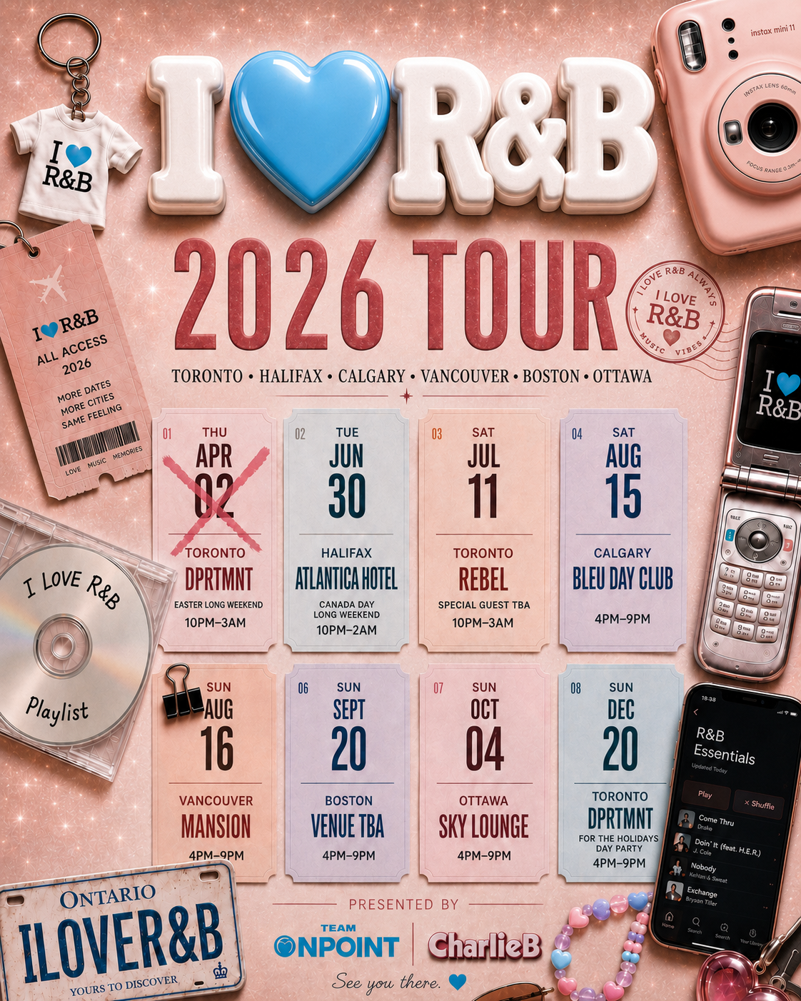 I LOVE R&B 2026 tour flyer