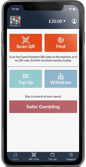 The Game Payment App on an iPhone