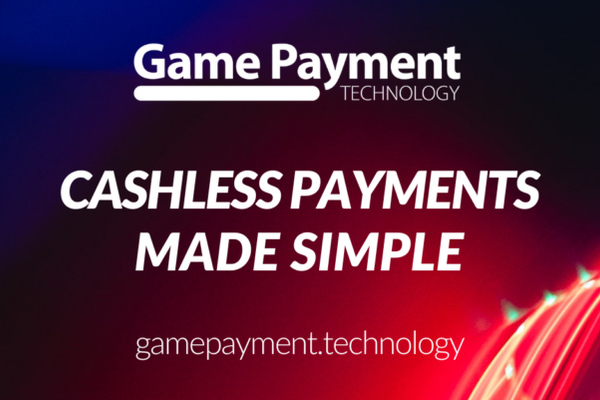 A poster saying Game Payment, Cashless Payments Made Simple