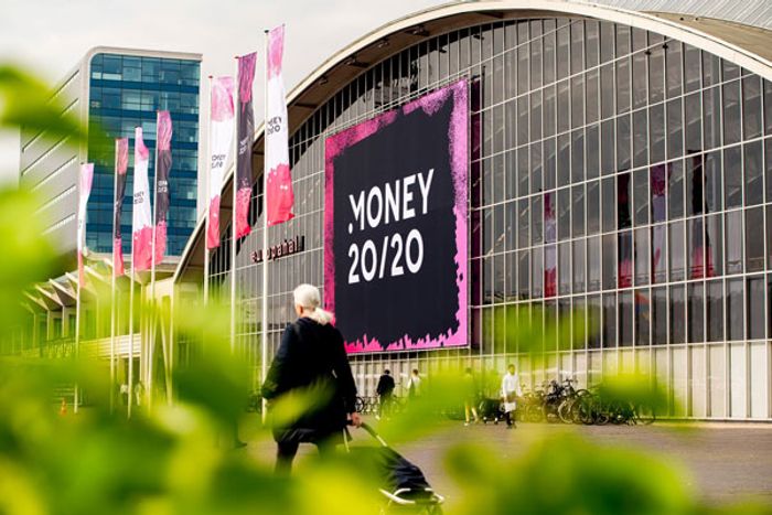 Money 20/20 sign on the exhibition hall