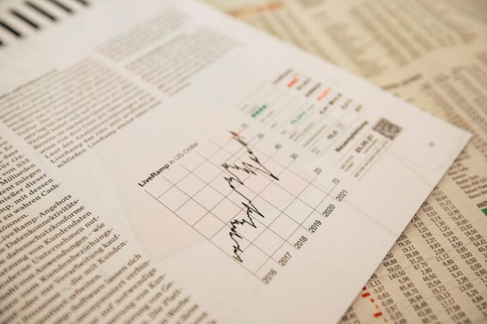 A sheet of paper with a line graph on it