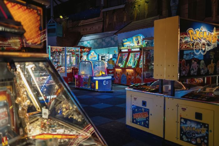 Amusement machines in a family entertainment centre setting