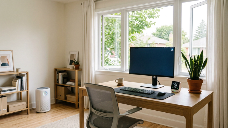Illustration for Home Office Air Quality Tips for Focus and Productivity