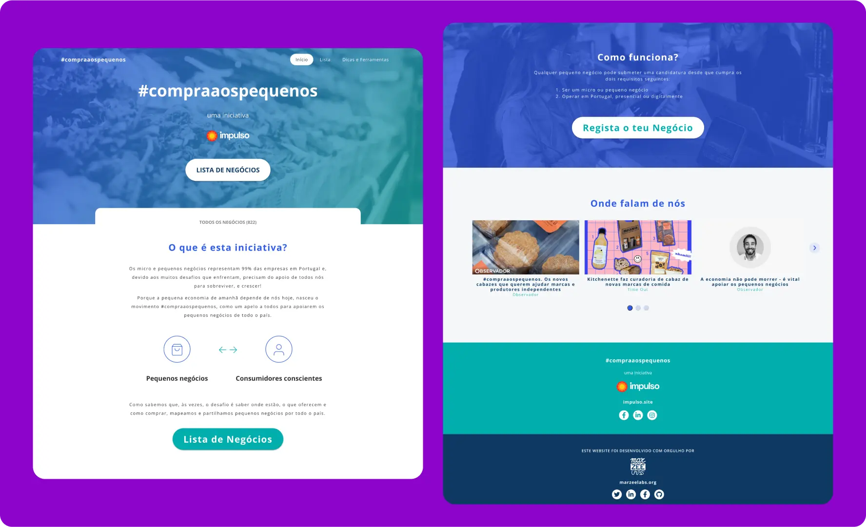 Design of the Homepage