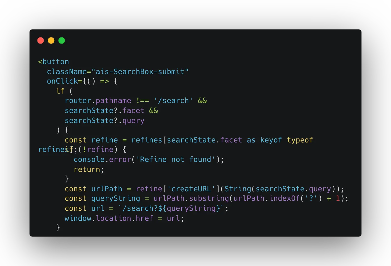 Redirects Algolia