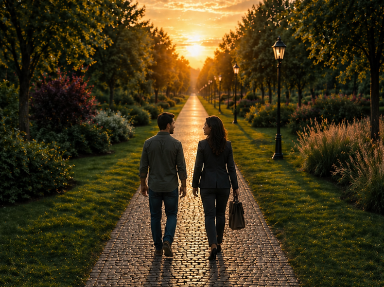 Crimmigation lawyer walking with immigrant on a path.png