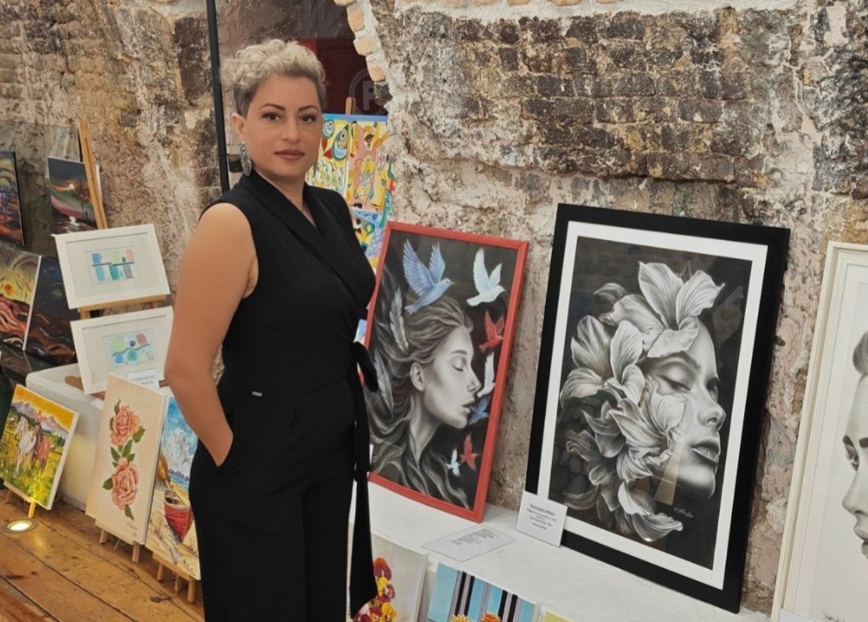Mariza Ntzala impressed with her works at the Art Way exhibition