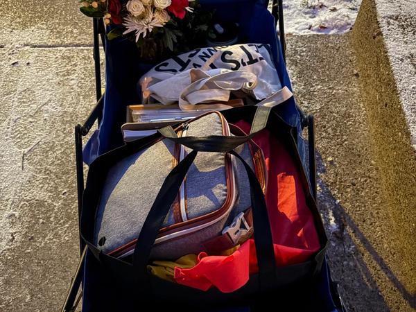 My wagon full of market supplies at 7am day of..