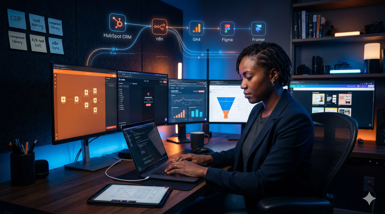 A women working in the Martech industry