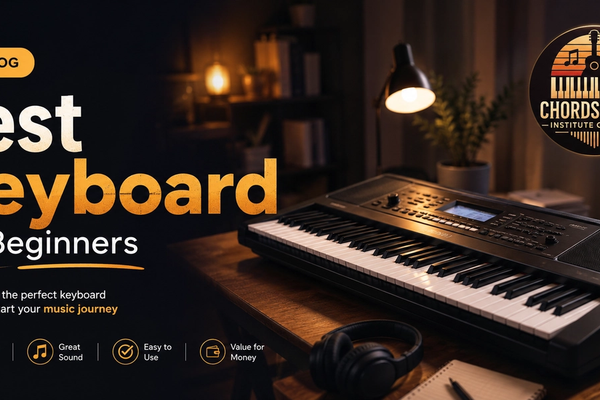 Cover image for the Best Keyboard for Beginners in 2026 guide featuring an electronic keyboard