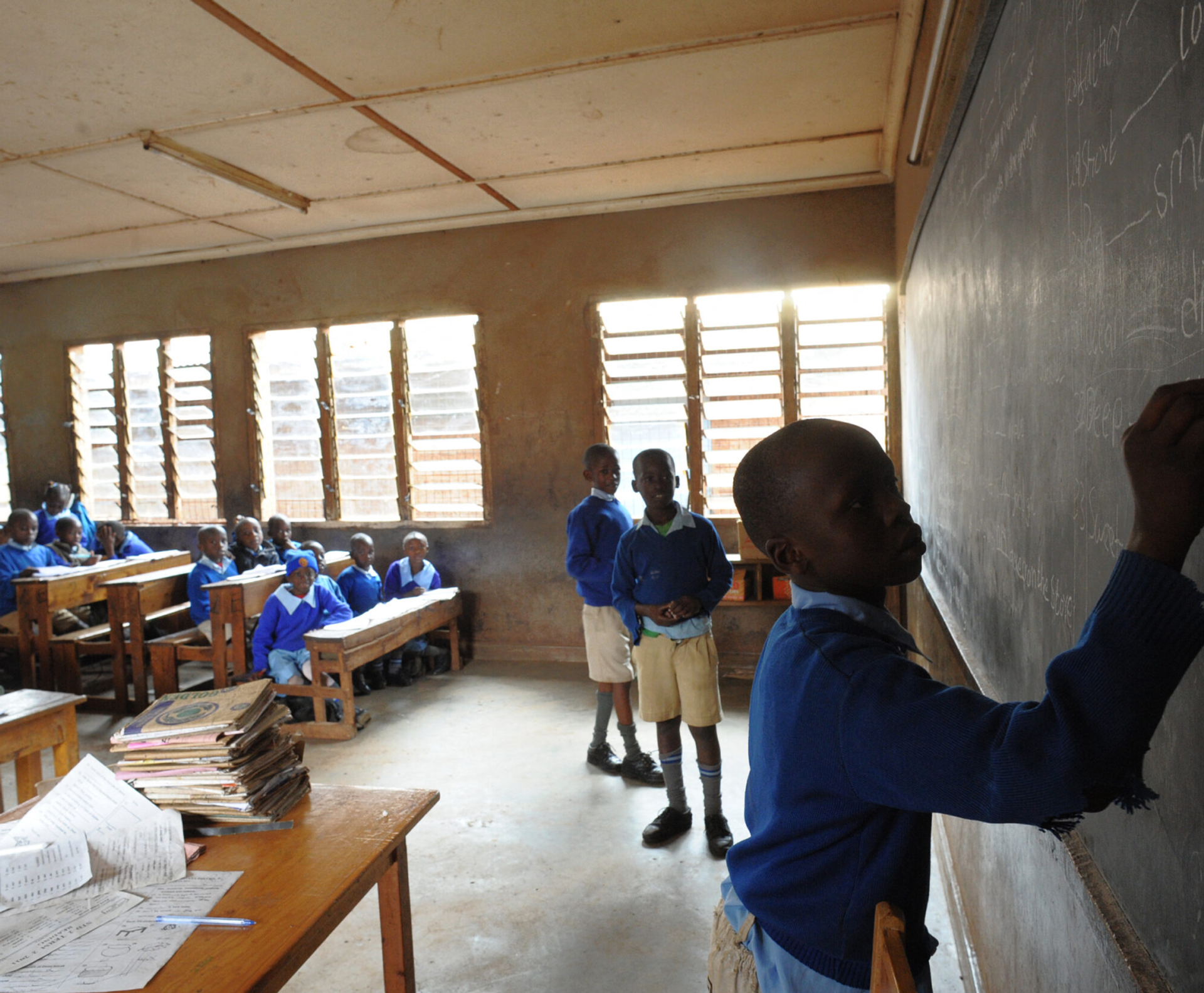 Students in a safe classroom
