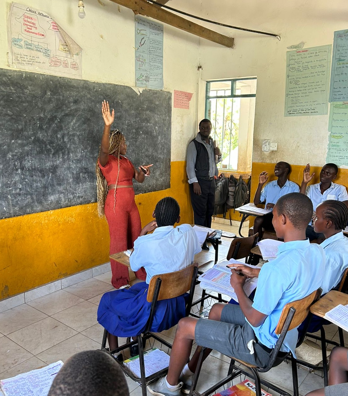 Teachers receiving training